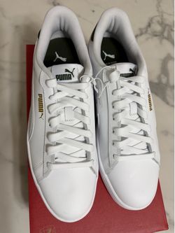 PUMA Ace Court Shoes Men's White Green Sneakers 406570-01 New In Box Every Size Available