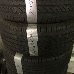 (4) Michelin 205/55/R16 Used Tires