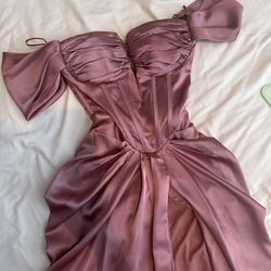Fashion Nova Pink Off Shoulder Dress 