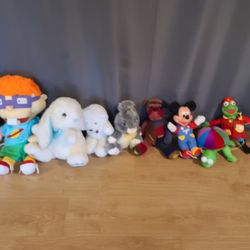 8 Stuffed Animals and or Stuffed Dolls $7 Each Or $30 for All 8