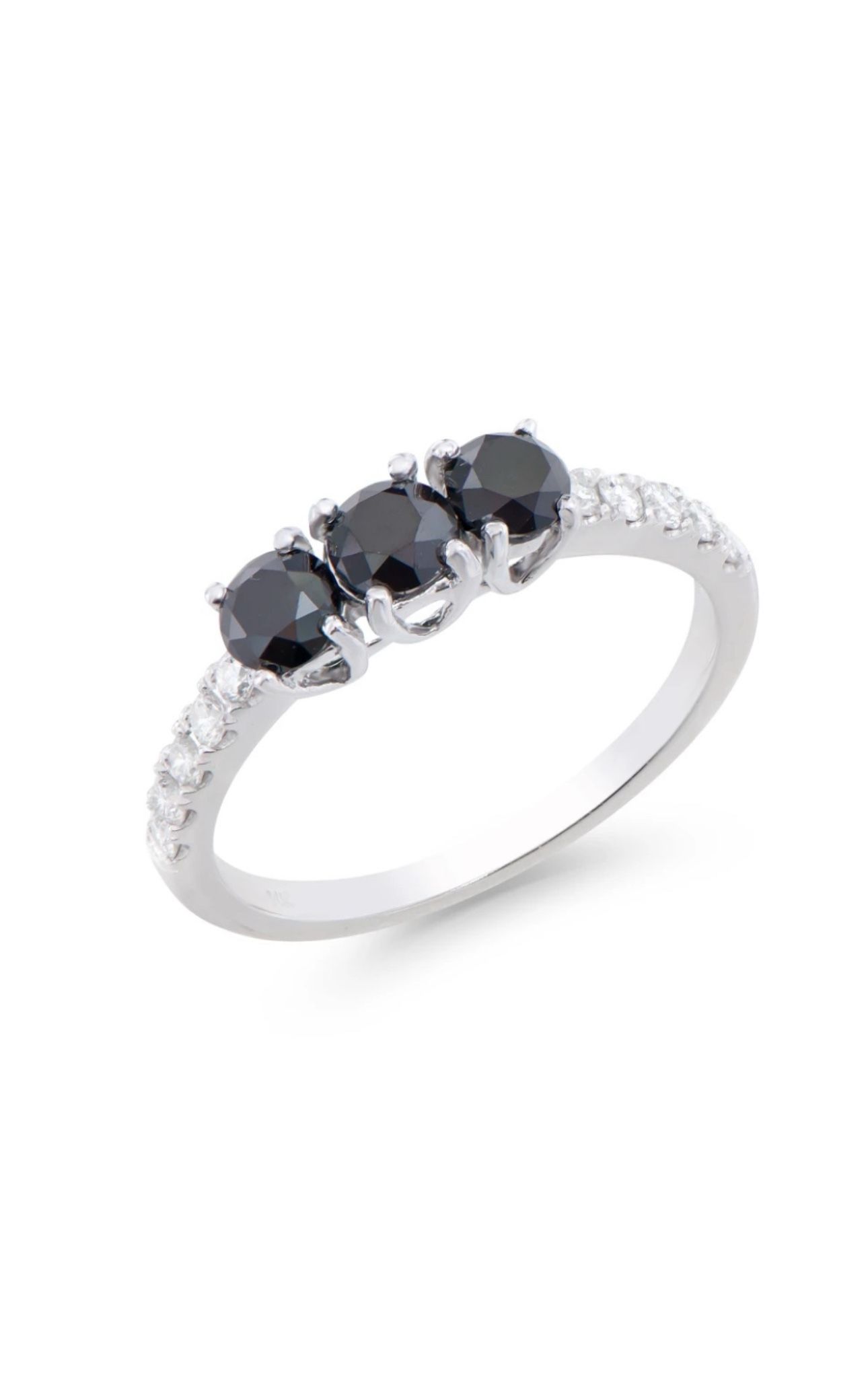 1.42 CTW Natural Diamond 14K White Gold Ring with Natural Colored Diamonds, I1-I2, H-I