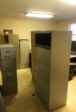 Office furniture filing cabinets and desk
