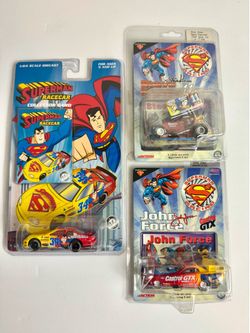 Superman Diecast Car Lot Action Racing John Force Steve Kinser