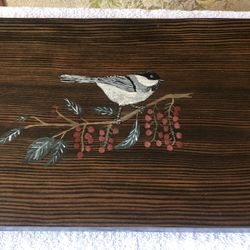 Handcrafted Hand painted Bird Serving Tray 
