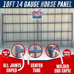 Horse Panel Livestock Fence - 14 Gauge - Powder Coated 
