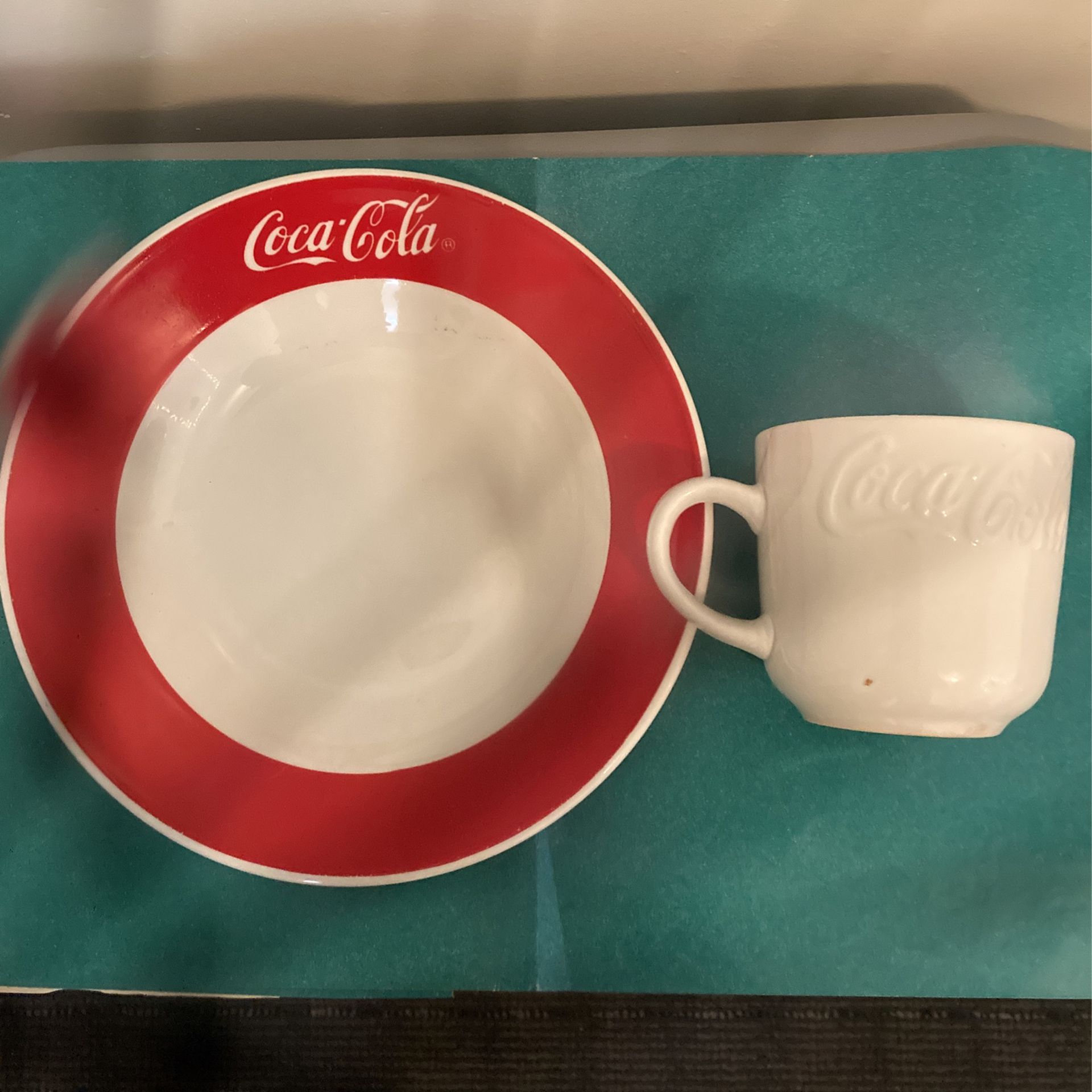 Vintage Coca-cola Gibson Plate & Cup