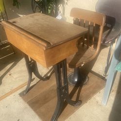ANTIQUE SCHOOL  DESK $350.00