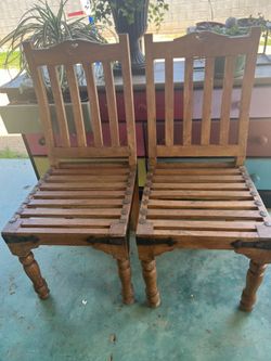 Rustic Wooden Chairs