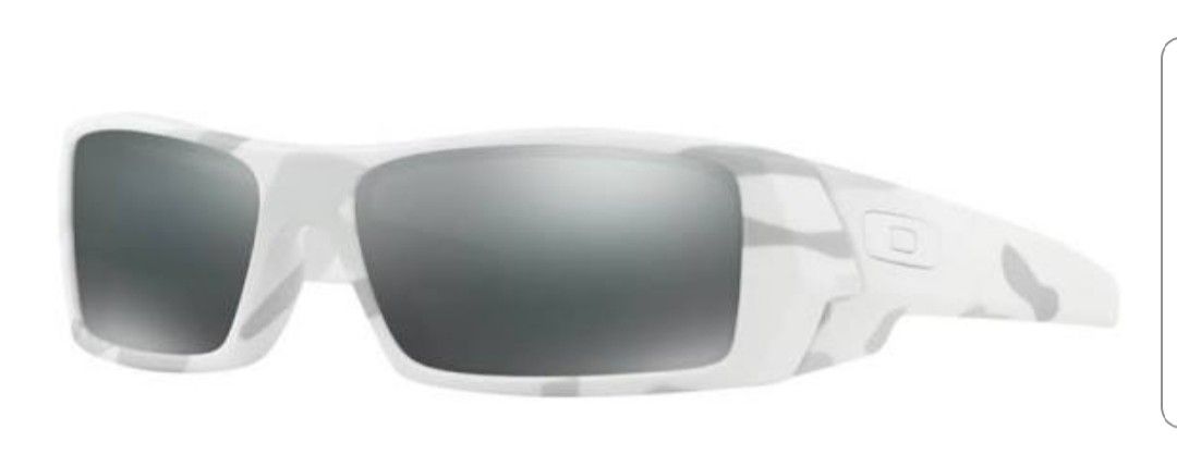 OAKLEY Gascan sunglasses, white camo frames, black iridium lenses. Brand new, never worn.