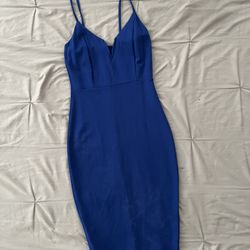 Royal Blue Midi Dress / Size S 