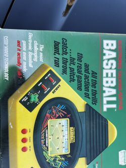 Vintage 1987 VTech Talking Play By Play Baseball Handheld Electronic Game Works