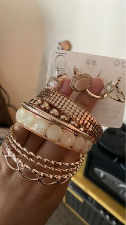Rose Gold Bracelet and ring set 💎