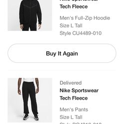 Nike tech fleece set