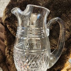 Vintage Waterford Martini Crystal Pitcher With Handle & Ice lip