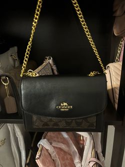 Black/brown coach purse