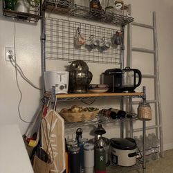 Bakers Rack Kitchen Utility Rack Kitchen Storage Shelving Unit