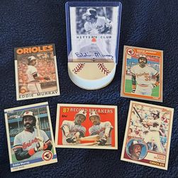 Eddie Murray Upper Deck Certified Autograph Card + Orioles Vintage Card Lot