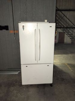 White French Door Refrigerator with Bottom Freezer