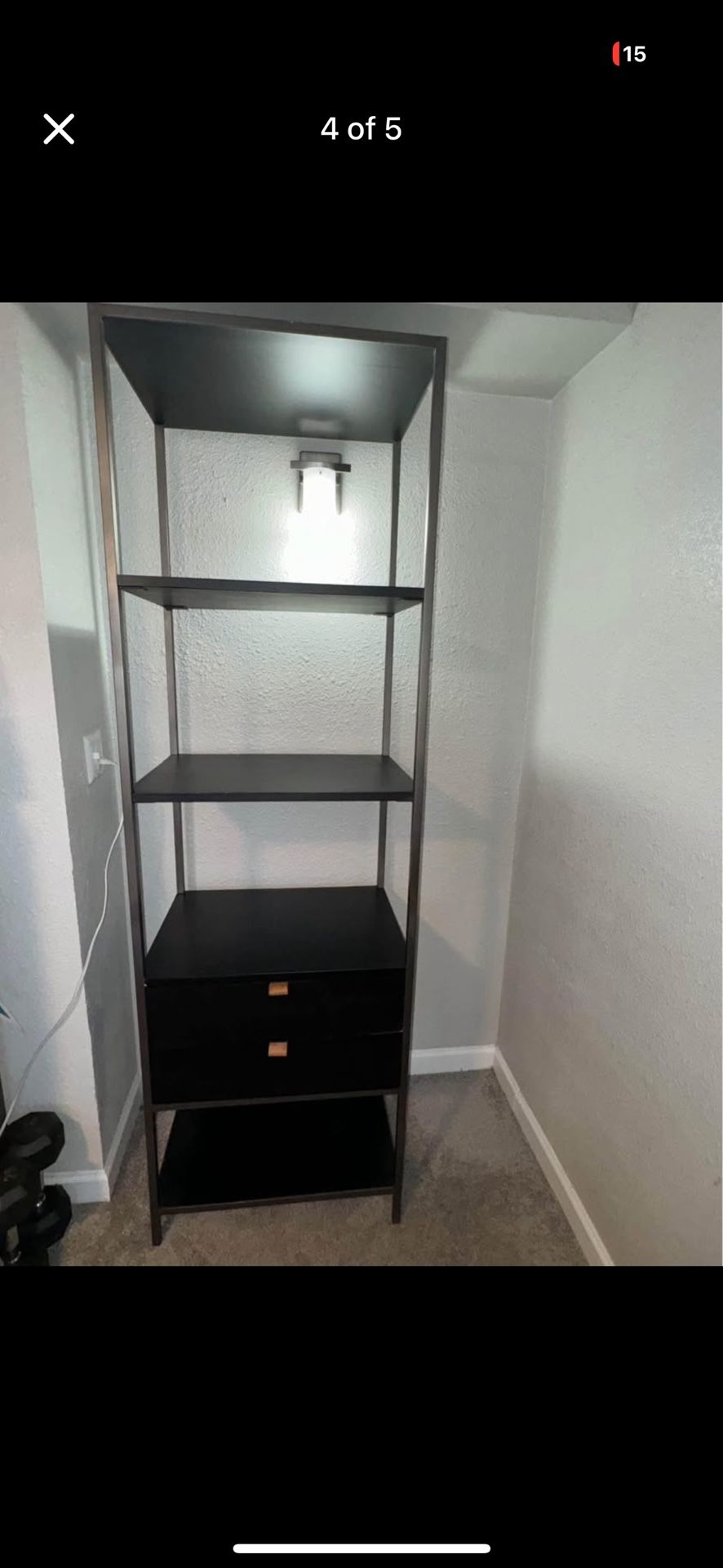 Tall Media Storage Cabinet