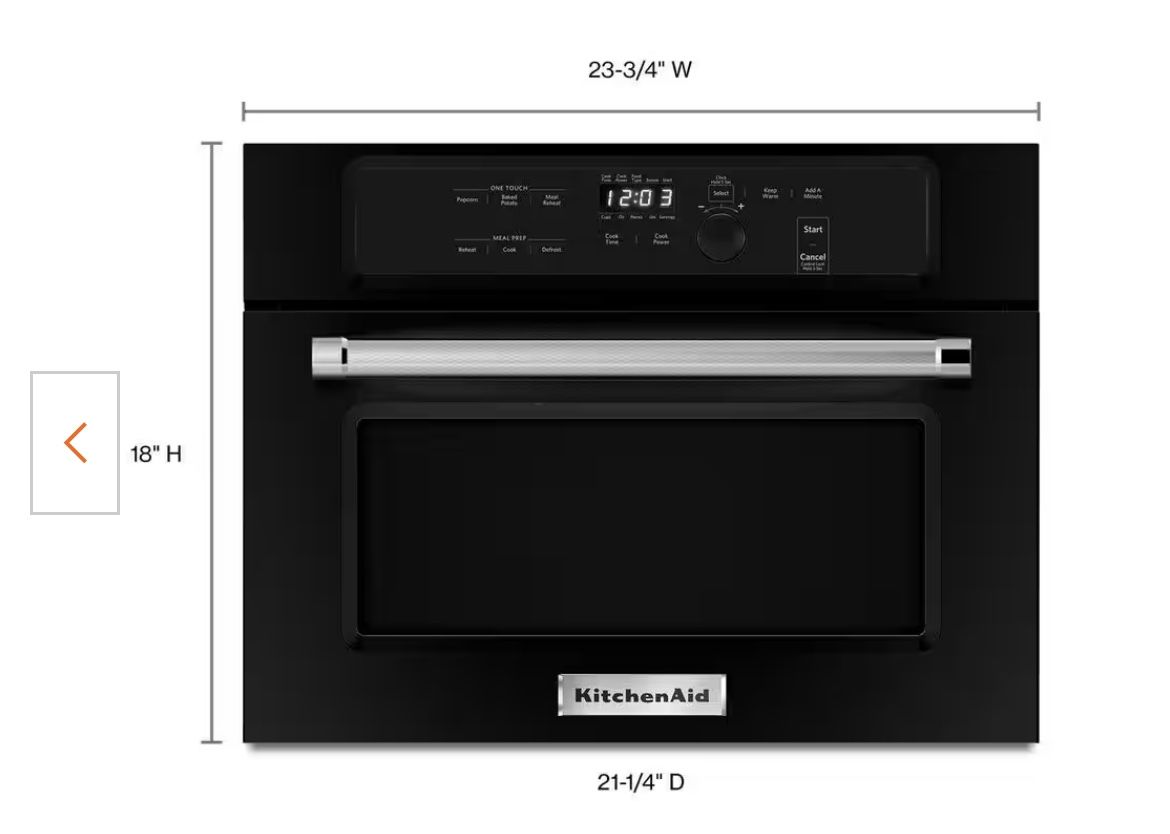 KitchenAid-1-4-cu-ft-Built-In-Microwave-in-Black - NEW