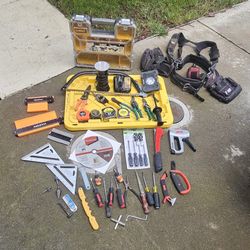 Contractor Tool Lot – DeWalt Organizer, Charger, Light + 40+ Tools