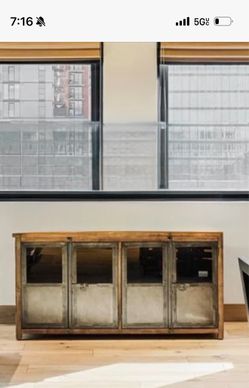 Wood and metal console