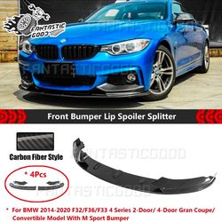 Front lip carbon finish for f32,f33,f36 m sport bumper 2014-2020