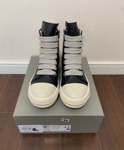 Rick Owens Mountain High Top Sneakers Black/Ivory Size 44