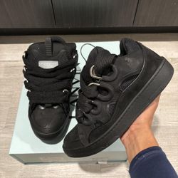 Lanvin Curb Sneakers Black Men’s Size 44 – NEW WITH BOX 