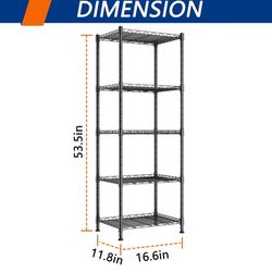 5 Wire Shelving Metal Storage 