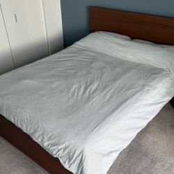 Malm High Bed Frame & 2 Storage Boxes