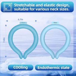 2 pieces   PCM Neck Cooling Tube | Hands-Free Cooling Collar, Reusable Ice Neck Wrap for Summer Heat Relief