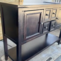 46"w Console Table With Four Drawers