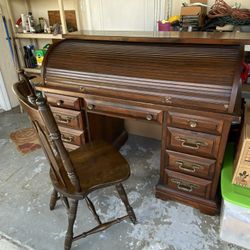 Solid Wood Roll top Desk