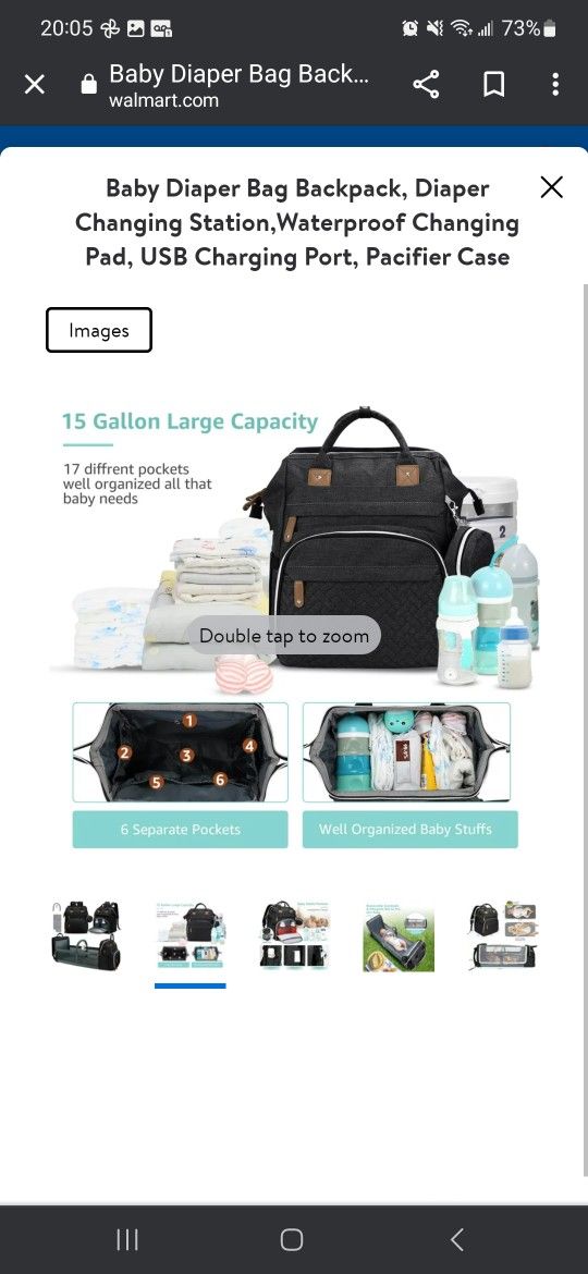 Diaper Bag Backpack - Diaper Bag with Changing Station, Waterproof Baby Bag Self-Folding Crib, Blackout Cloth, Travel Mat, Large Capacity Travel Baby