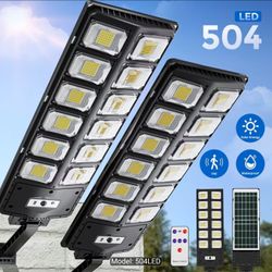 504 LED Solar Outdoor Street Light with Remote