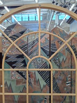 Large Arched Wood Frame Art Panel