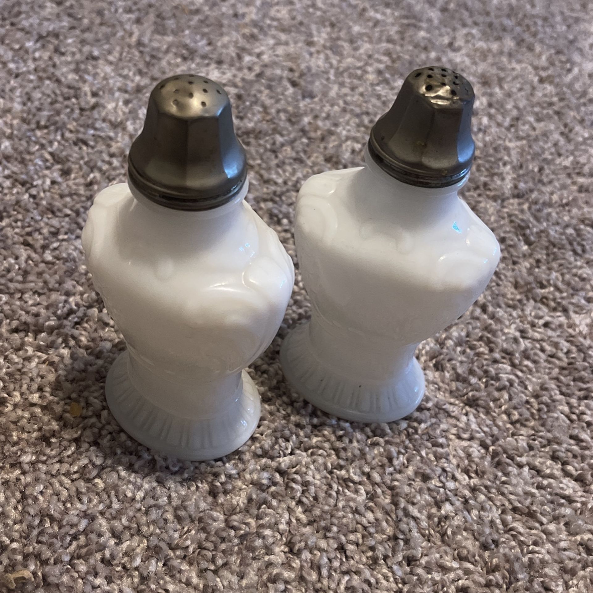 Antique Ceramic Salt And Pepper Shakers