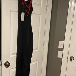Audris Rijo Bodysuit Black/Red Size M