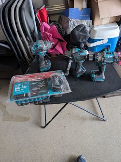 Makita Max 40 volt hammer drill impact grinder 3/4 impact wrench one battery and charger