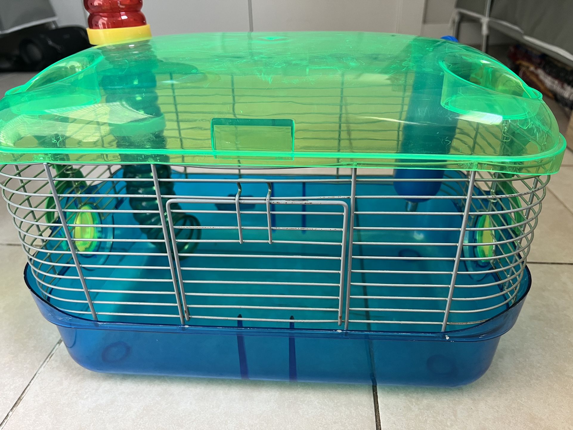 hamster cage and accessories