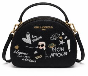 Karl Lagerfeld Paris Embroidered Crossbody Bag