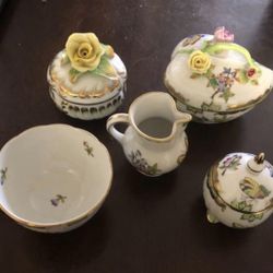 Herend Hungary hand painted porcelain 1950’s queen victoria pattern