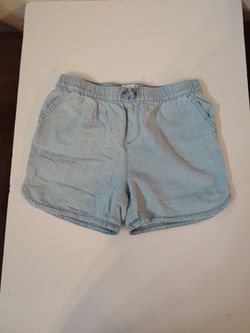 the children's place chambray woven pull on short girls size 12