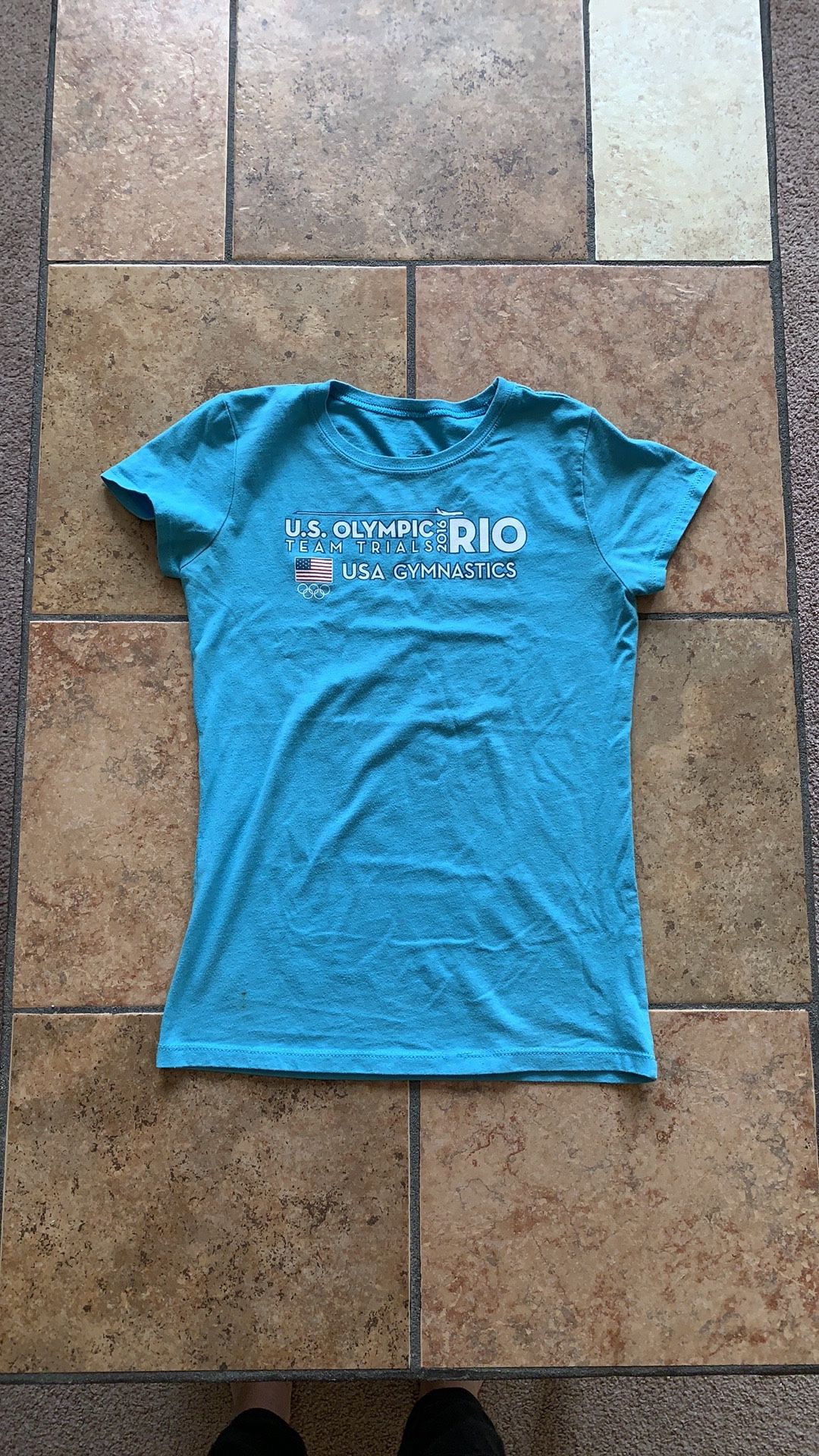 TEAM APPAREL Girls 2016 US Olympic Trials RIO Tshirt (L 14)