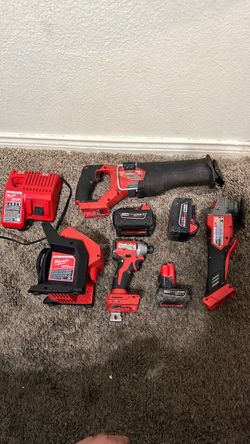 Milwaukee M18 Cordless Tool Set with Batteries and Charger