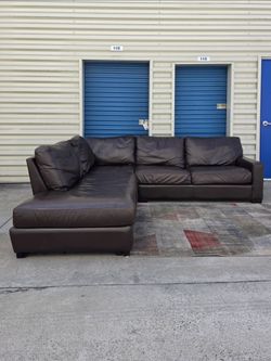 Leather Pottery Barn Sectional Sofa
