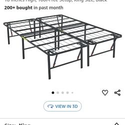 King Or 2 Twin Foldable Bed Frame Used For Home Staging 
