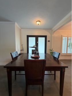 Solid Wood Dining Table & 4 Chairs