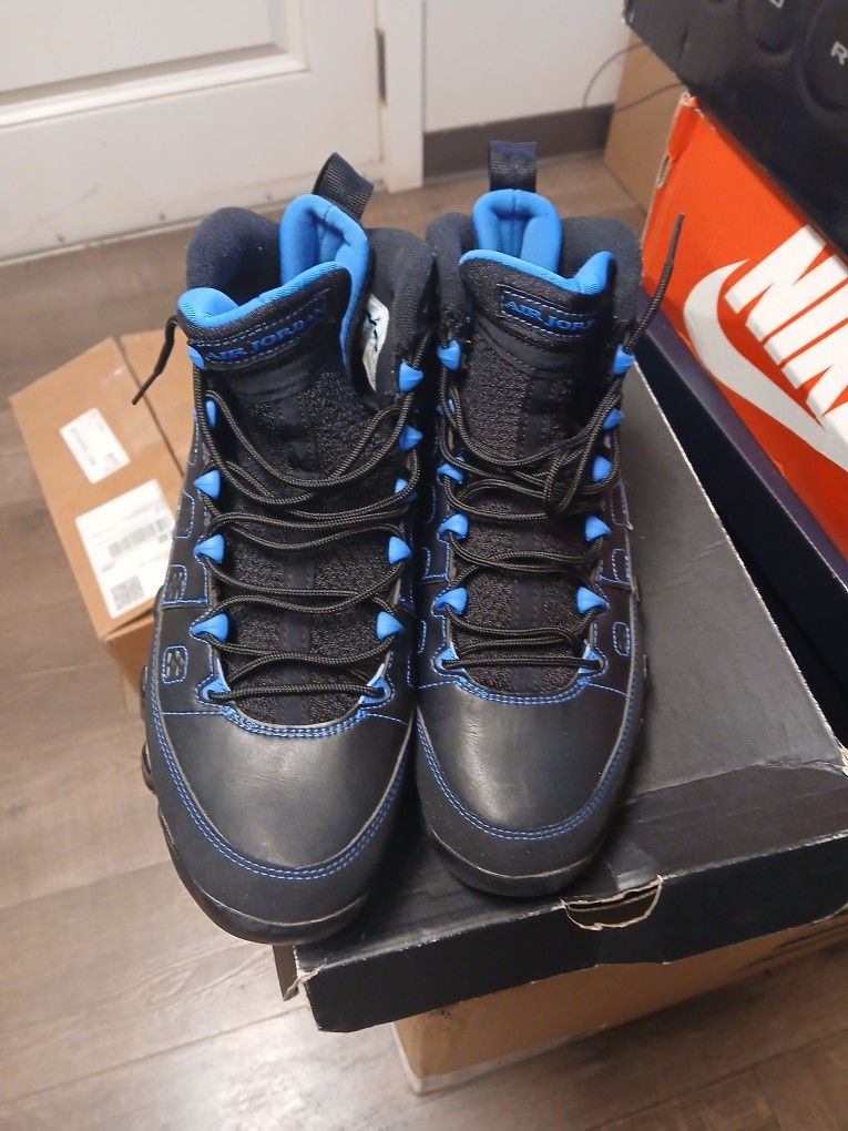 Air Jordan 9 Retro black bottom photo blue used size 💙 9